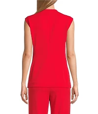 Anne Klein Four Button Vest With Flap Pockets