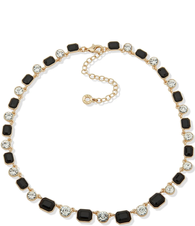 Anne Klein Gold Tone Crystal Collar Necklace