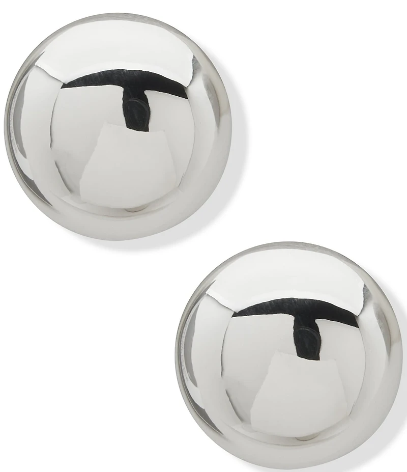 Anne Klein Half Dome Stud EZ Comfort Clip Earrings