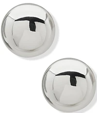 Anne Klein Half Dome Stud EZ Comfort Clip Earrings