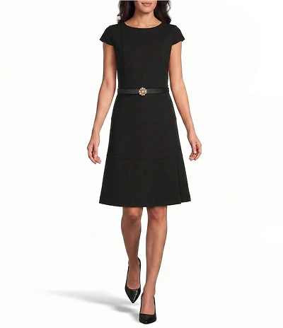 Anne Klein Heritage Scuba Crepe Midi Dress