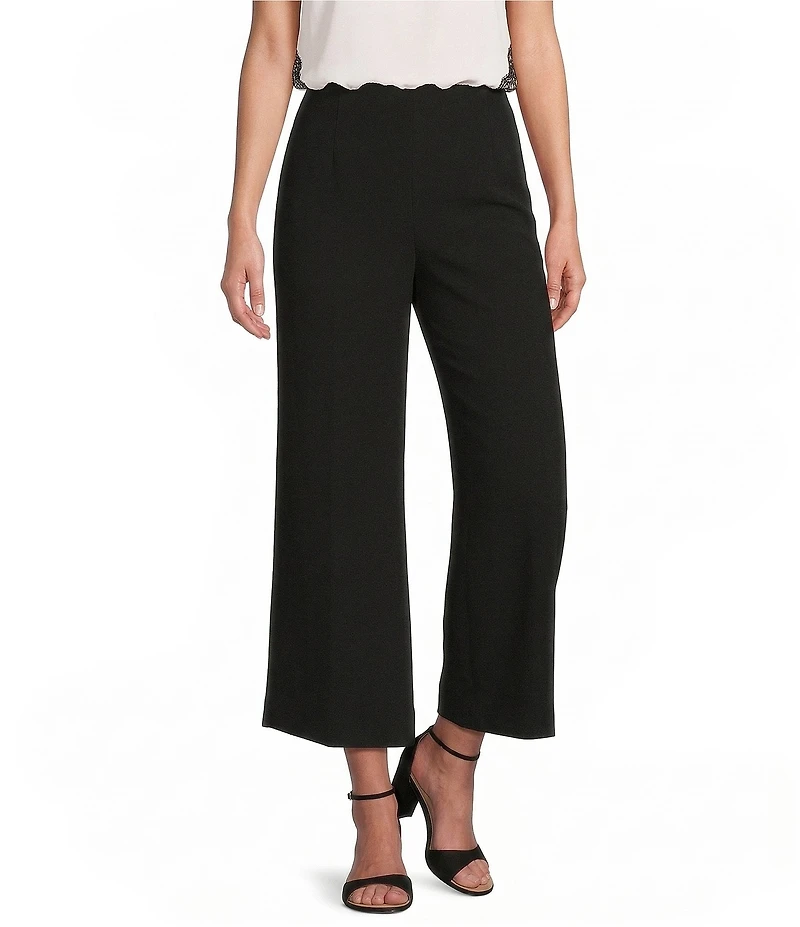 Anne Klein High Rise Pull On Crop Wide Leg Pants