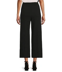 Anne Klein High Rise Pull On Crop Wide Leg Pants