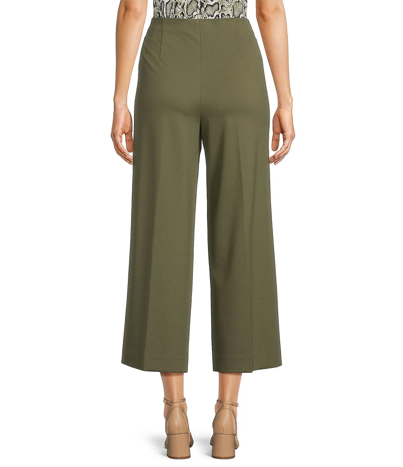 Anne Klein High Rise Pull-On Wide Leg Crop Pants