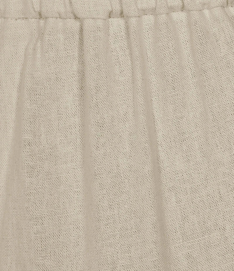 Anne Klein High Rise Wide Leg Pull On Linen Blend Pants