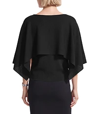 Anne Klein Knit Cape Top