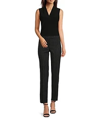 Anne Klein Knit Triple Pleat Tank Top