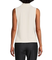 Anne Klein Knit Triple Pleat Tank Top