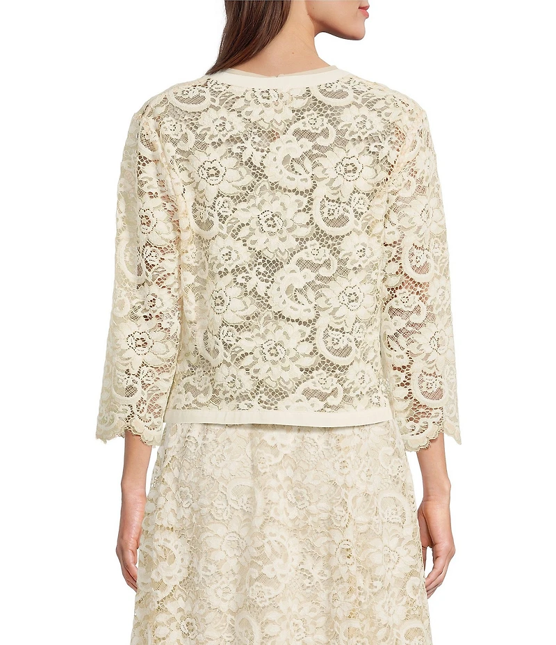 Anne Klein Lace Framed Cardigan Jacket
