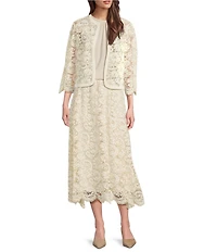 Anne Klein Lace Framed Cardigan Jacket