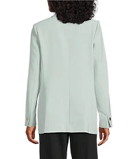 Anne Klein Long Sleeve Front Hip Pocket Open Front Stretch Blazer