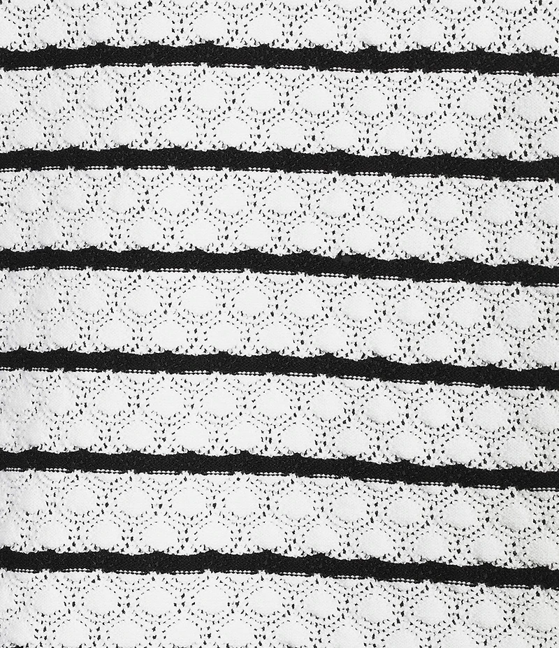 Anne Klein Long Sleeve Stripe Cardigan