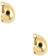 Anne Klein Medium Gold Puffy Hoop Earrings