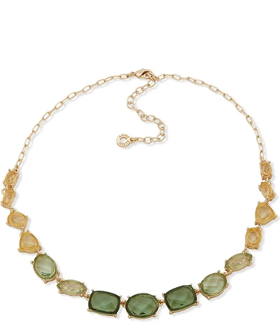 Anne Klein Ombre Stationed Stone Collar Necklace