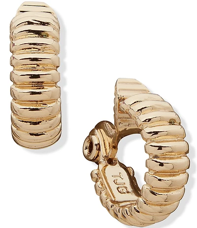 Anne Klein Omega Hoop Clip Earrings