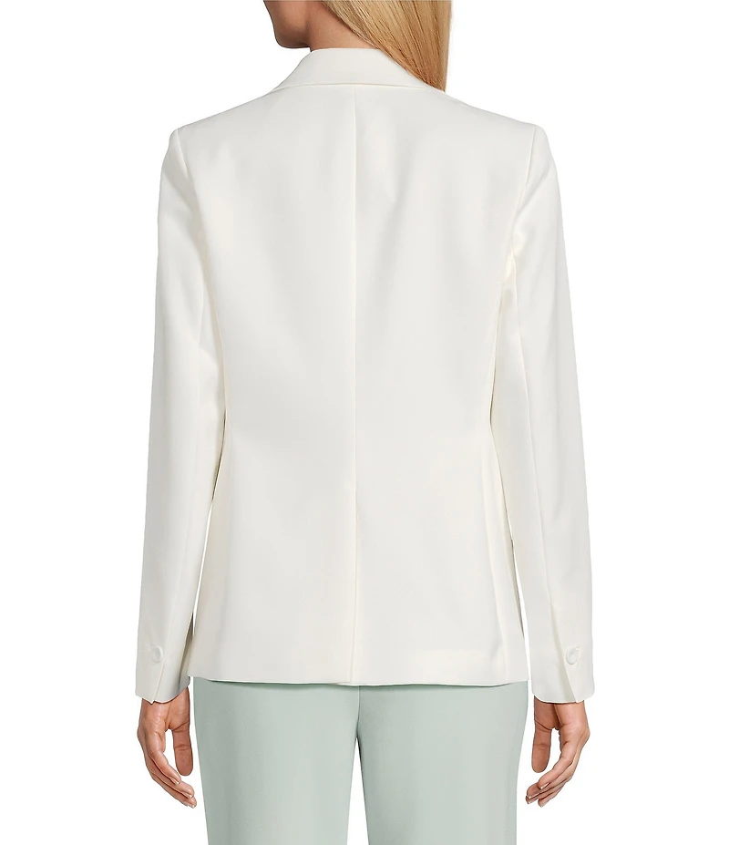 Anne Klein One Button Notch Collar Printed Jacket