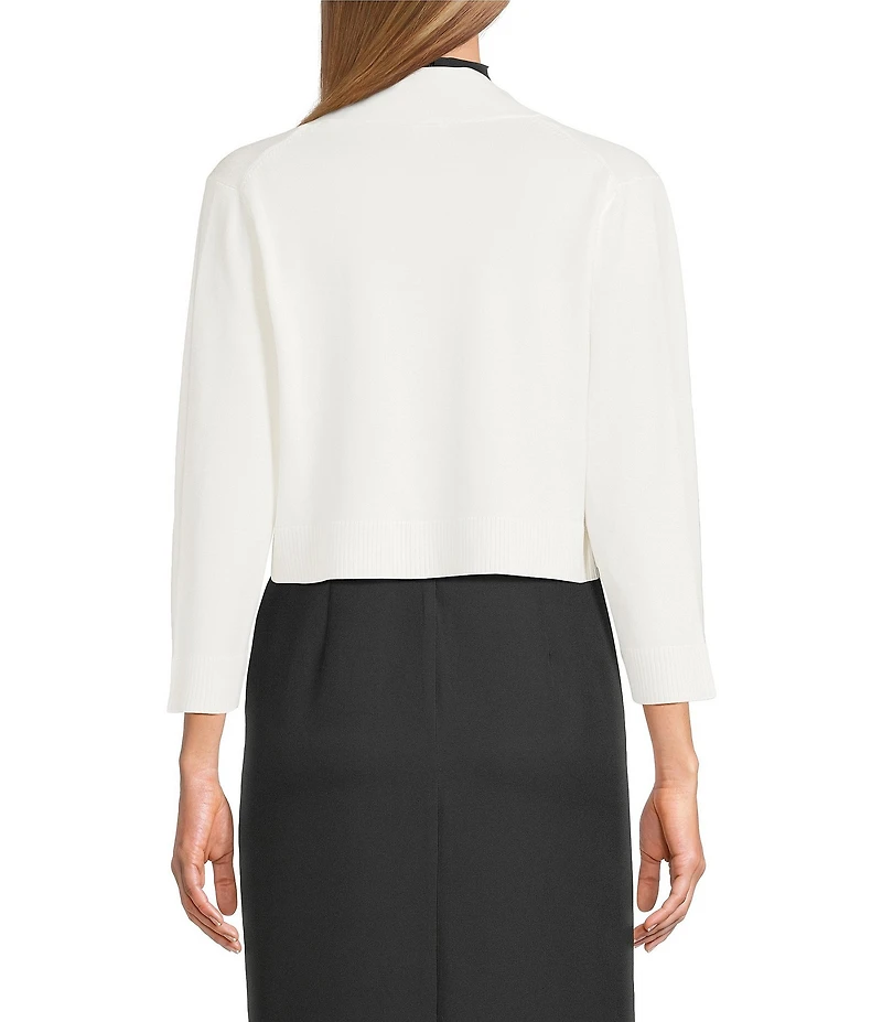 Anne Klein Open Front Cropped Long Sleeve Shrug