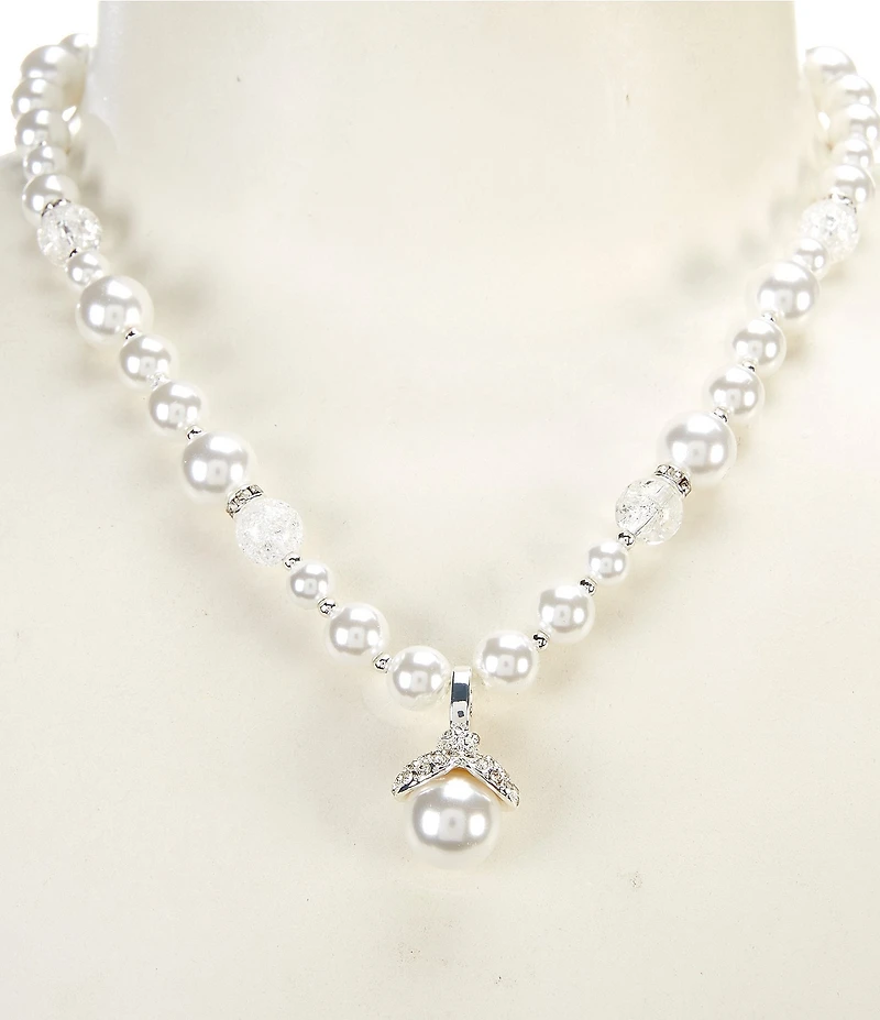 Anne Klein Pearl Short Pendant Necklace