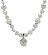 Anne Klein Pearl Short Pendant Necklace