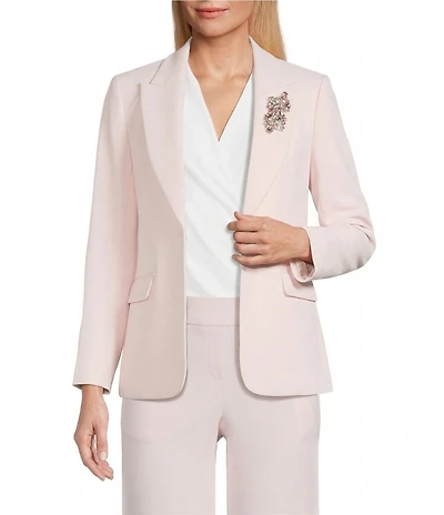 Anne Klein Petite Embellished Peak Lapel Blazer