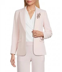 Anne Klein Petite Embellished Peak Lapel Blazer