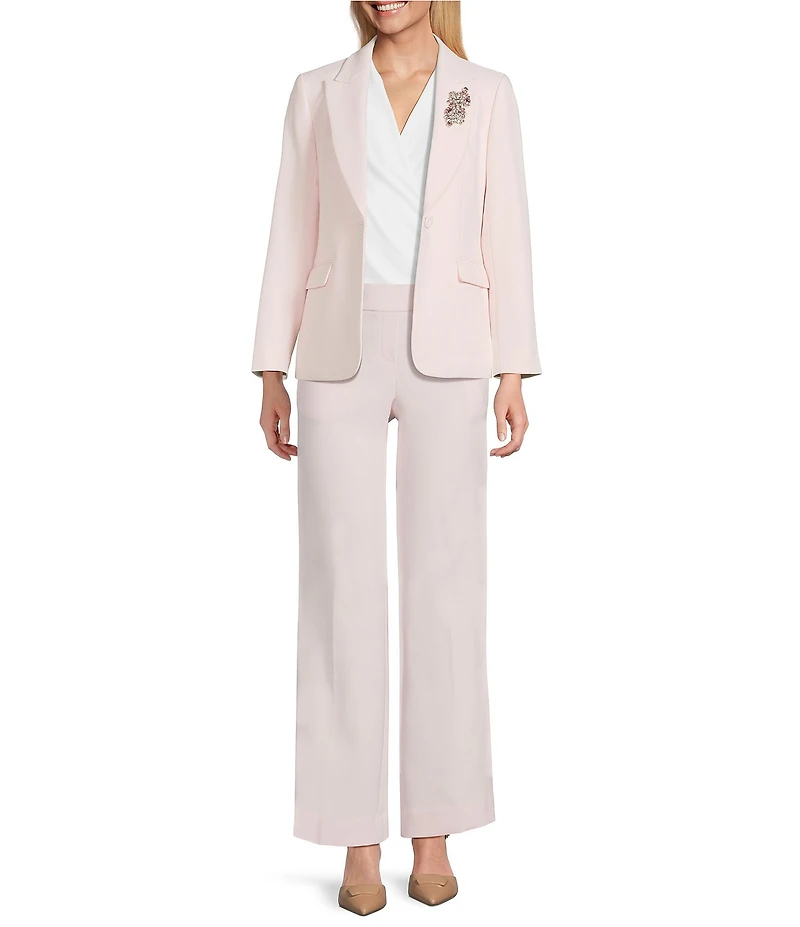 Anne Klein Petite Embellished Peak Lapel Blazer