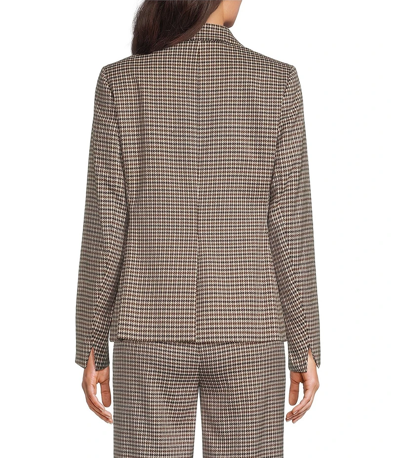 Anne Klein Petite Houndstooth One Button Blazer