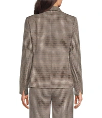 Anne Klein Petite Houndstooth One Button Blazer