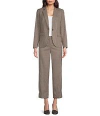 Anne Klein Petite Houndstooth One Button Blazer