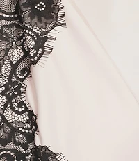 Anne Klein Petite Lace Trim Satin Maxi Skirt