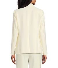 Anne Klein Petite One Button Fitted Peak Lapel Jacket