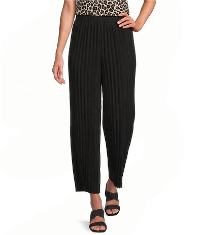 Anne Klein Petite Size Pleated Pull On Ankle Pants