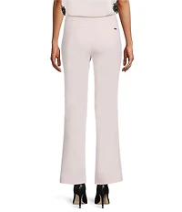 Anne Klein Petite Size Stretch Pull On Slash Pocket Straight Leg Pants