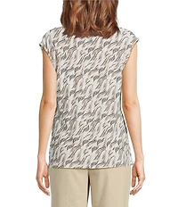 Anne Klein Pleated Cowl Neck Sleeveless Top