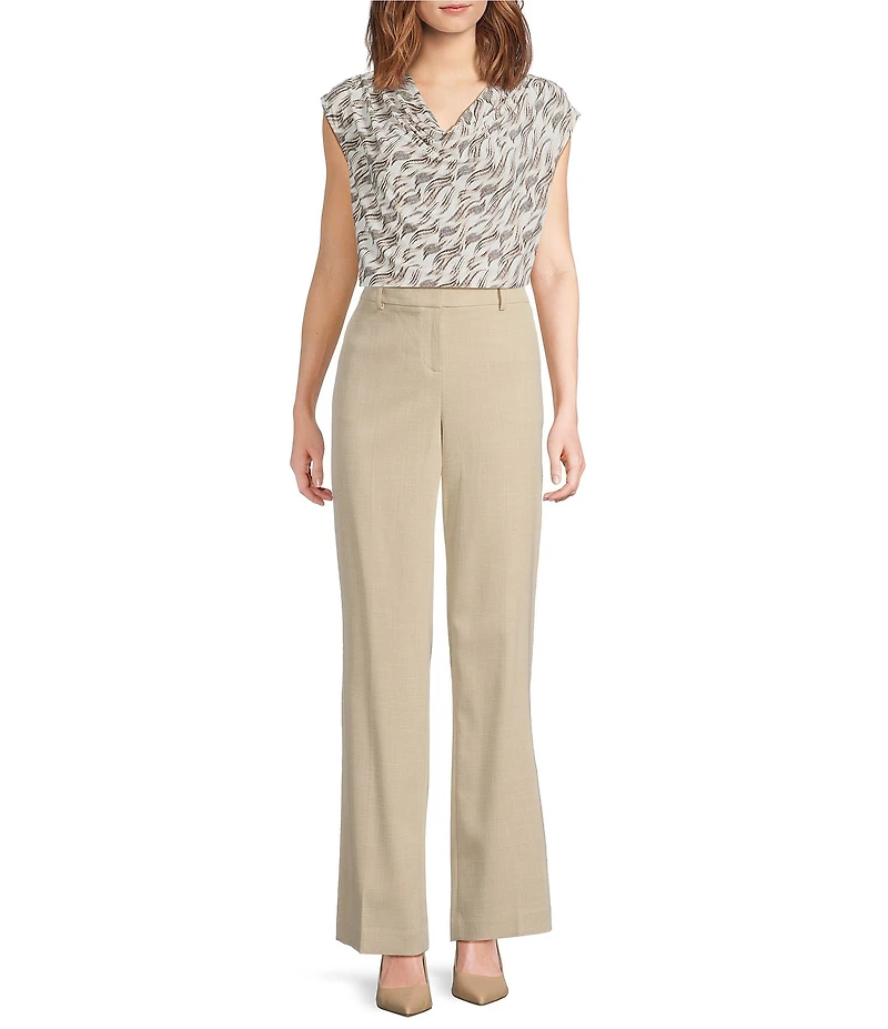 Anne Klein Pleated Cowl Neck Sleeveless Top