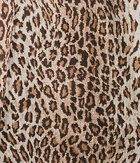 Anne Klein Pleated Neck Sleeveless Animal Print Tank