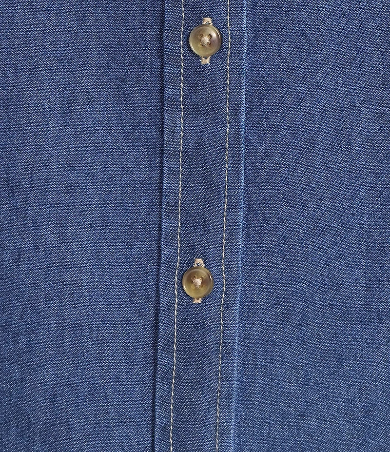 Anne Klein Plus Size Chambray Button Front Blouse