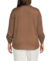 Anne Klein Plus Long Sleeve Button Down Shirt