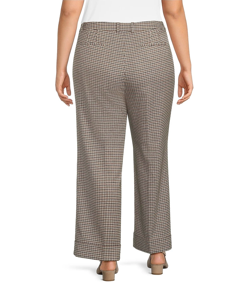 Anne Klein Plus Plaid Straight Cuff Ankle Coordinating Pants