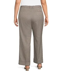 Anne Klein Plus Plaid Straight Cuff Ankle Coordinating Pants