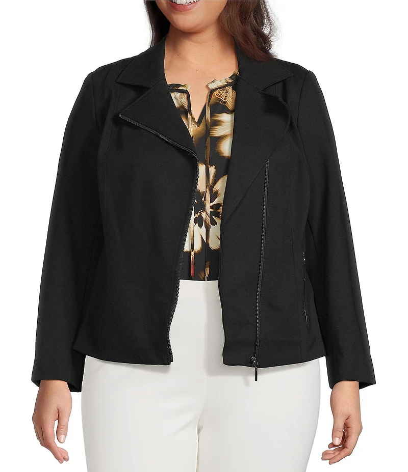 Anne Klein Plus Size Moto Jacket With Zipper