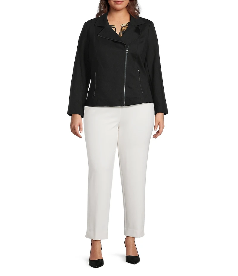 Anne Klein Plus Size Moto Jacket With Zipper