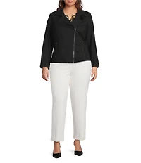 Anne Klein Plus Size Moto Jacket With Zipper
