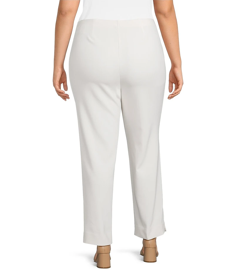 Anne Klein Plus Size Pull On Hollywood Waist Straight Ankle Pants