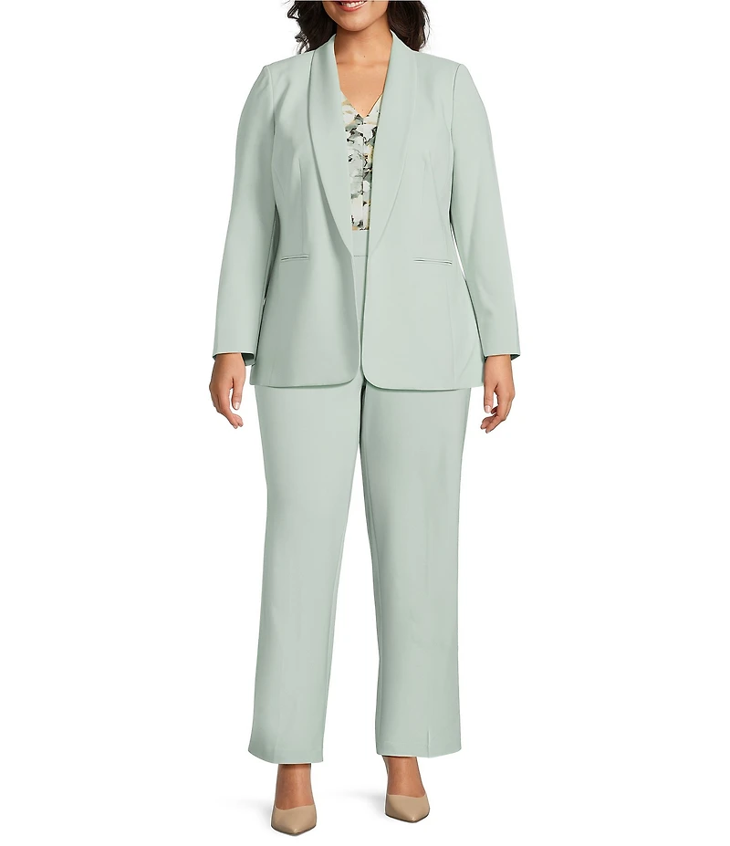 Anne Klein Plus Size Shawl Collar Open Front Jacket