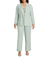 Anne Klein Plus Size Shawl Collar Open Front Jacket