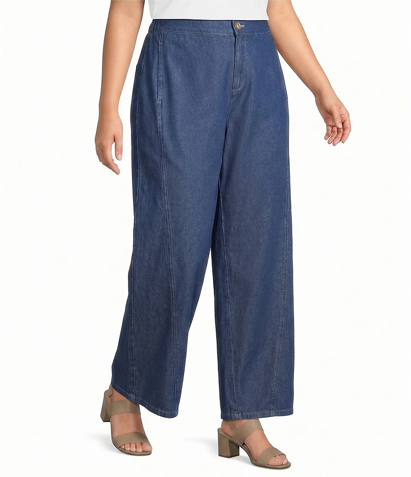 Anne Klein Plus Wide Leg With Curved Side Seams