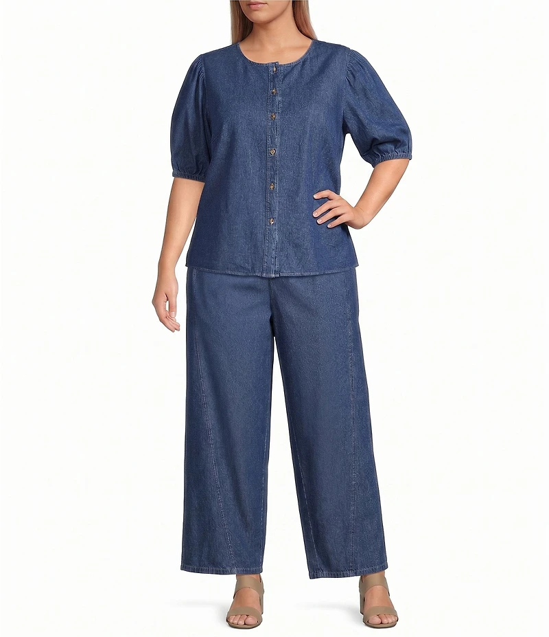 Anne Klein Plus Wide Leg With Curved Side Seams