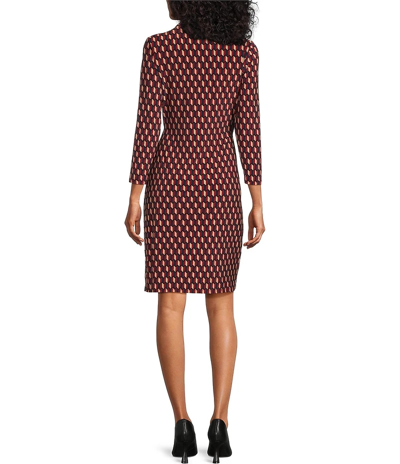 Anne Klein Printed Jersey Knit Wrap Dress