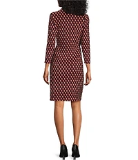 Anne Klein Printed Jersey Knit Wrap Dress